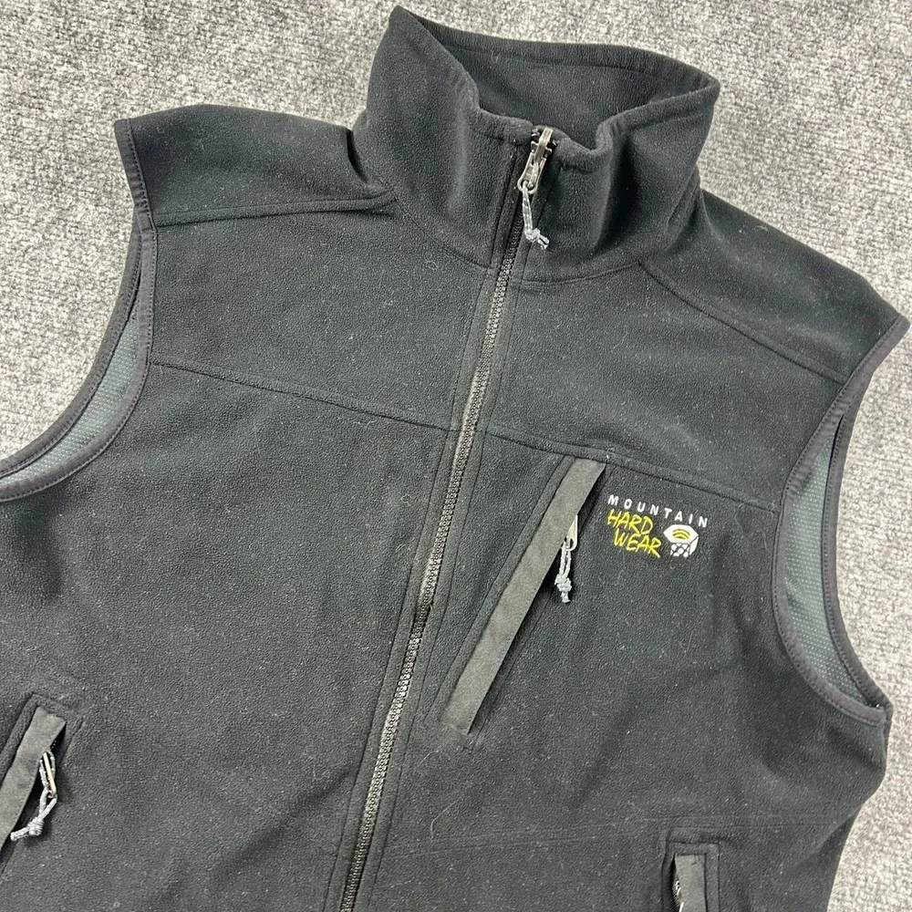 Mountain Hardwear Fleece Vest Mens Large Black Windstopper GORE OM1623 Gorpcore